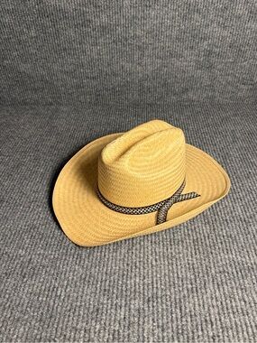 Vintage Summit Straw Cowboy Hat | Classic Western Cattleman Crease 54 - 6.75